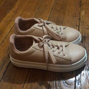 ASOS light pink platform sneaker